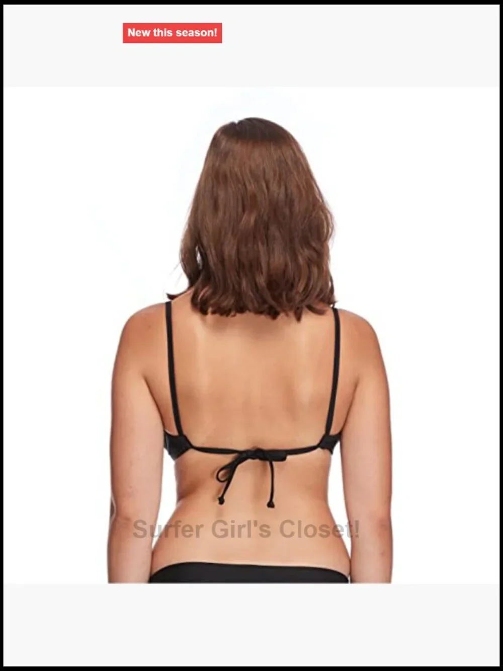 Bikini Top with Power Mesh Lining and Adjustable Straps